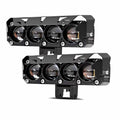 NIGHT LIFE LED Motorcycle Auxiliary Fog Light 4 Lens 80W Dual Color White Amber 3000K 6000K Driving Lamp Waterproof Aluminum Housing for Bike Car Truck Off