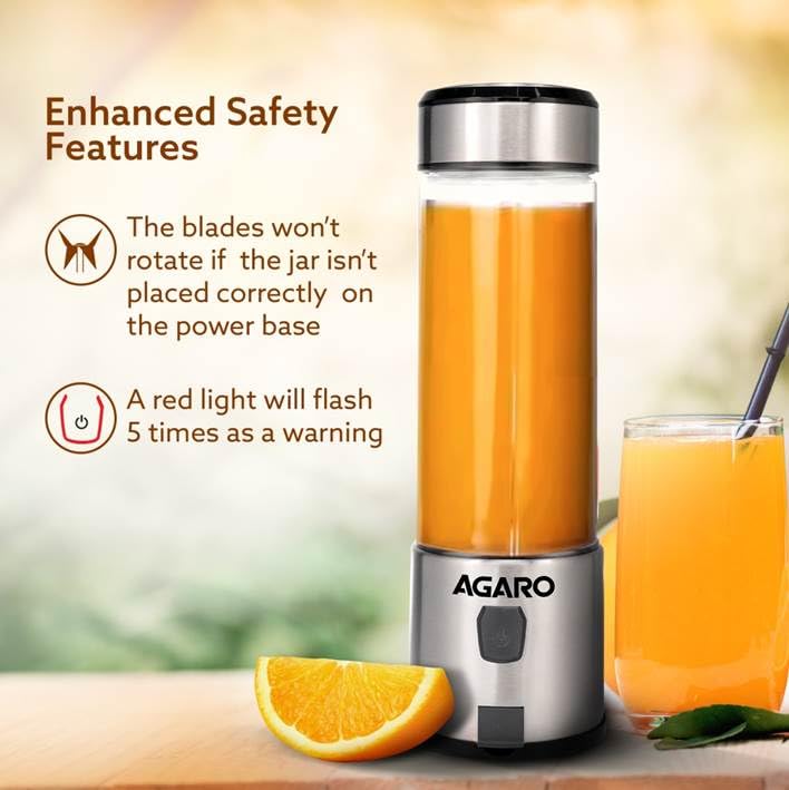 Portable USB Rechargeable Mini Juicer Blender,Electric Juicer Bottle For Smoothies and Juices, Mixer Juicer that Crushes Ice,